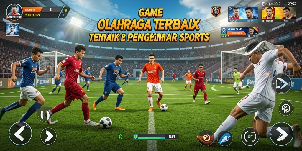 Gambaran gameplay menegangkan dari 2757, menampilkan aksi olahraga yang seru.