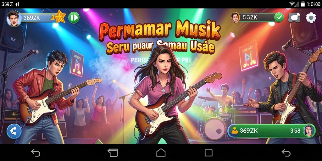 Tampilan gameplay 369ZK yang menarik dan interaktif saat memainkan musik.