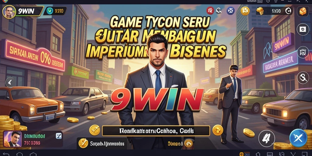 Tampilan gameplay <strong>9WIN</strong> dengan aksi membangun bisnis yang menarik.