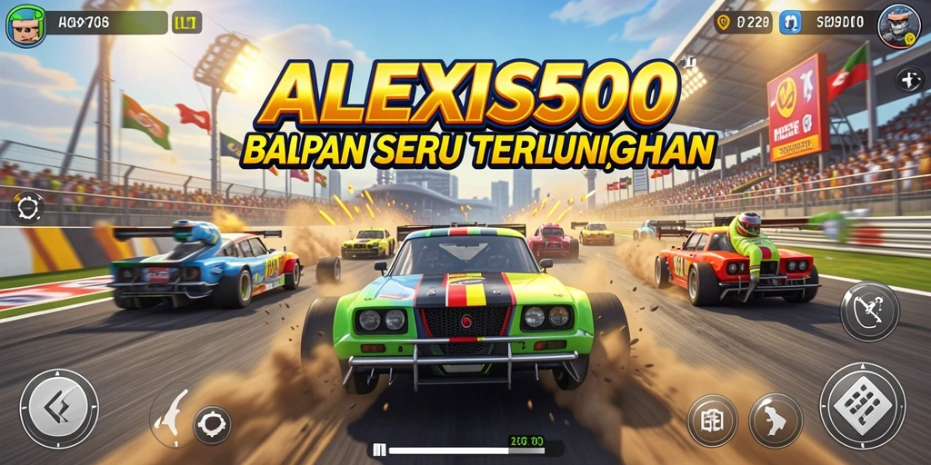 Gameplay balapan seru di ALEXIS500 dengan mobil dan trek yang menakjubkan.