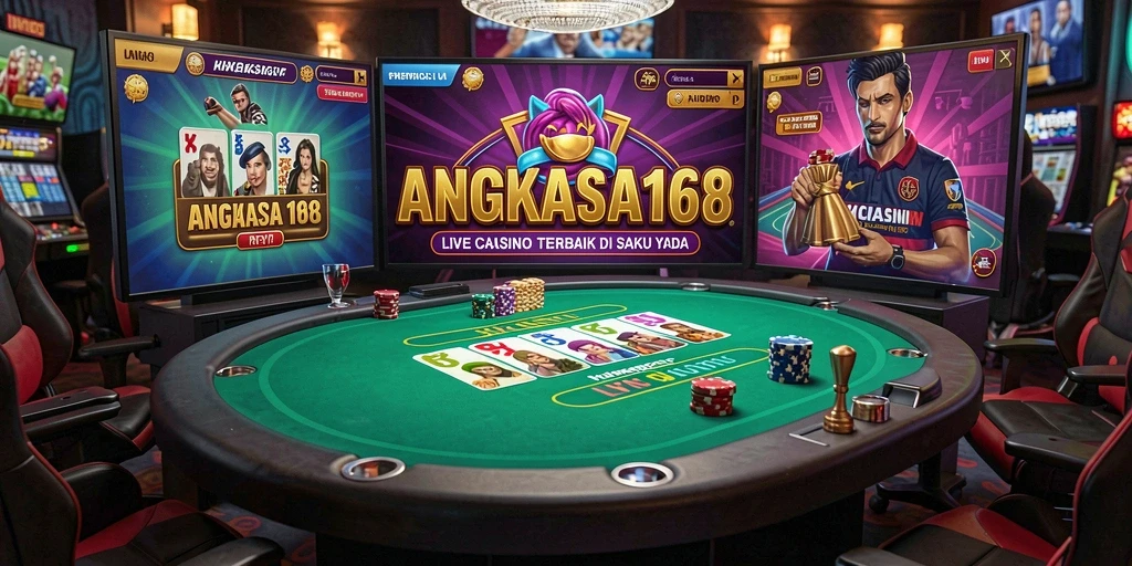Tampilan interaktif dan menarik dari gameplay Live Casino ANGKASA168.