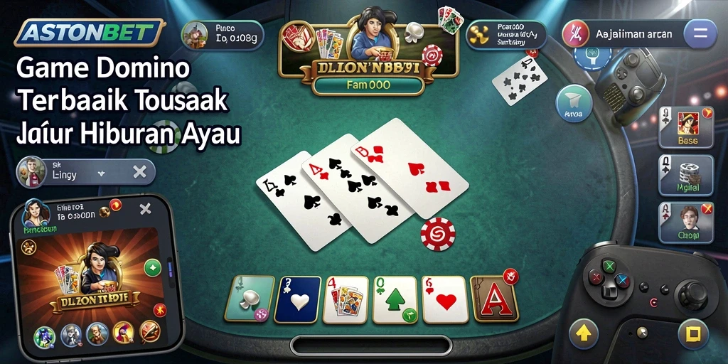 Tampilan gameplay di ASTONBET yang mengasyikkan saat bermain Domino.