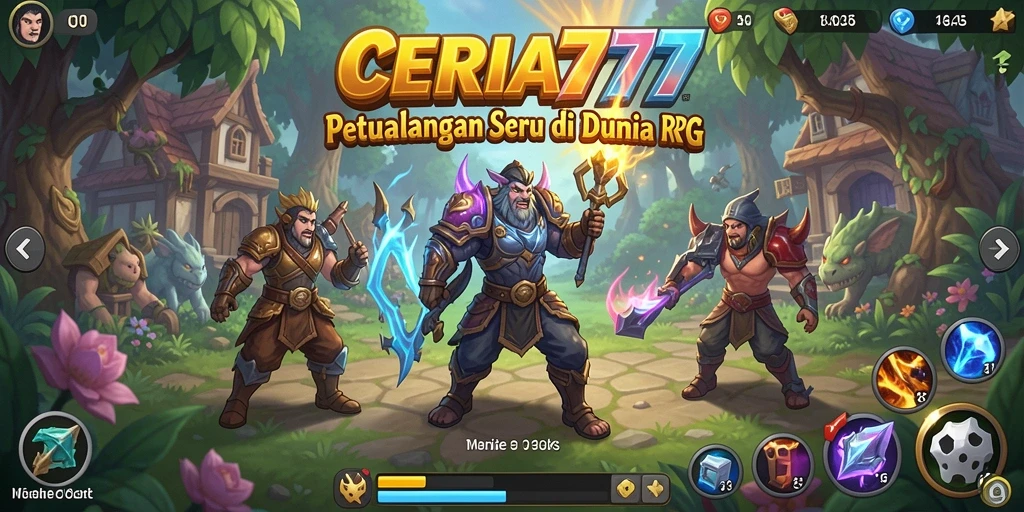 Screenshot CERIA777 dengan aksi pertarungan seru dalam RPG.