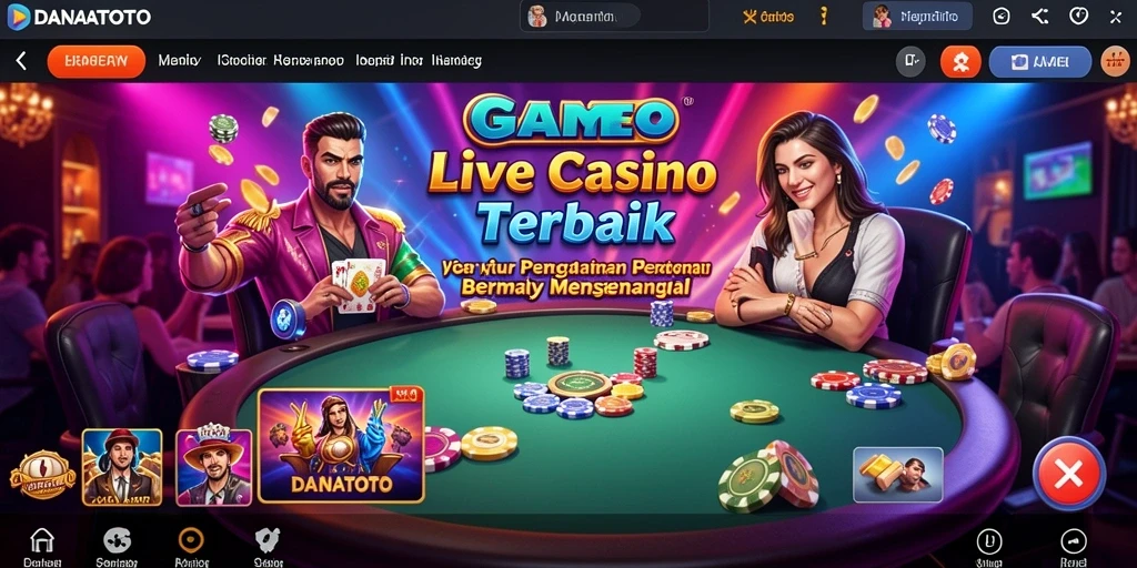 Tampilan gameplay Live Casino yang mengasyikkan di DANATOTO.