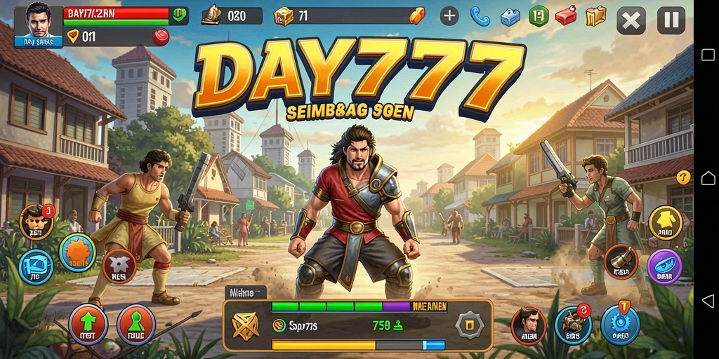 Tampilan gameplay menarik dari DAY777 yang menampilkan berbagai jenis buah.