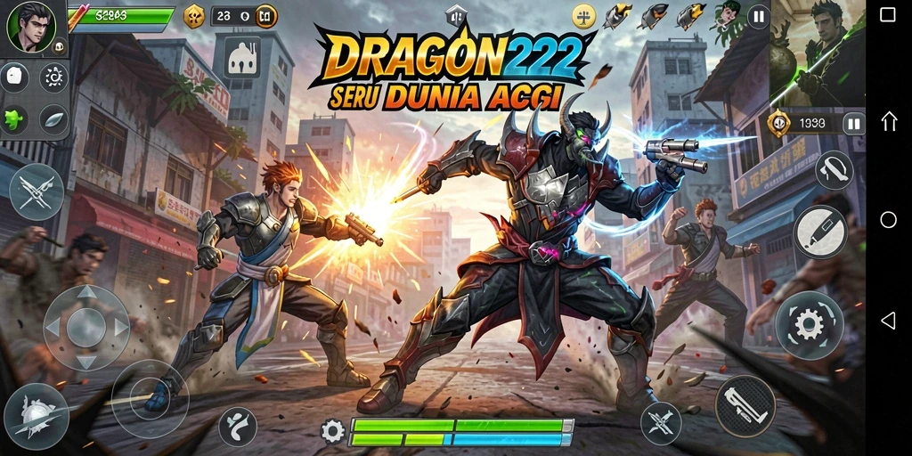 Screenshot gameplay DRAGON222 menampilkan pertarungan aksi yang mendebarkan.