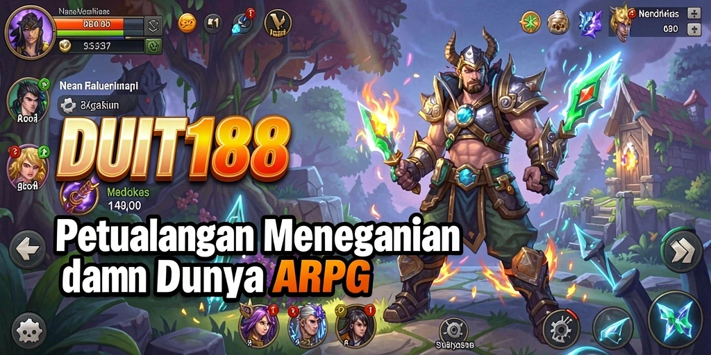 Tangkapan layar gameplay <strong>DUIT188</strong> yang menunjukkan pertarungan seru di dunia ARPG.