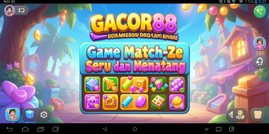 Tangkapan layar dari gameplay Match-3 GACOR88 yang menyenangkan.