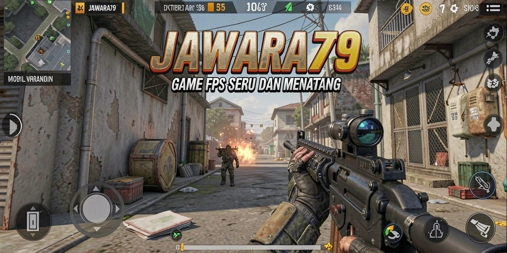 Tampilan aksi seru dalam gameplay JAWARA79.