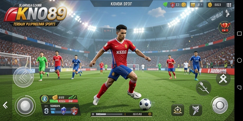 Screenshot menampilkan aksi seru dalam permainan olahraga KNO89.