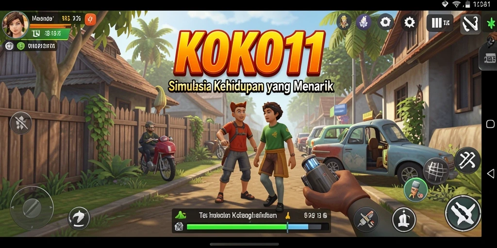 Screenshot KOKO11 yang menampilkan gameplay menarik dari kehidupan virtual.