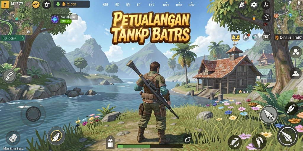 Screenshot gameplay MT777 menampilkan keindahan dunia terbuka.