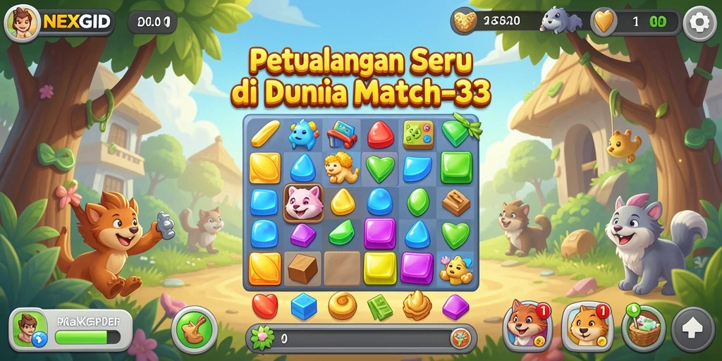 Tampilan gameplay seru dari NEXGID di dunia Match-3.