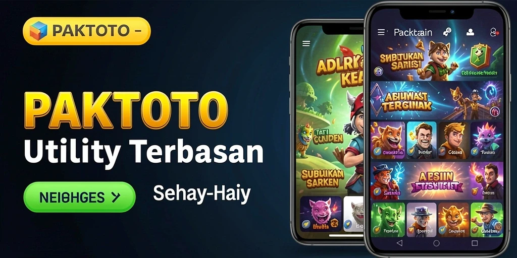 Tampilan utama aplikasi PAKTOTO dengan fitur-fitur Utility yang lengkap.