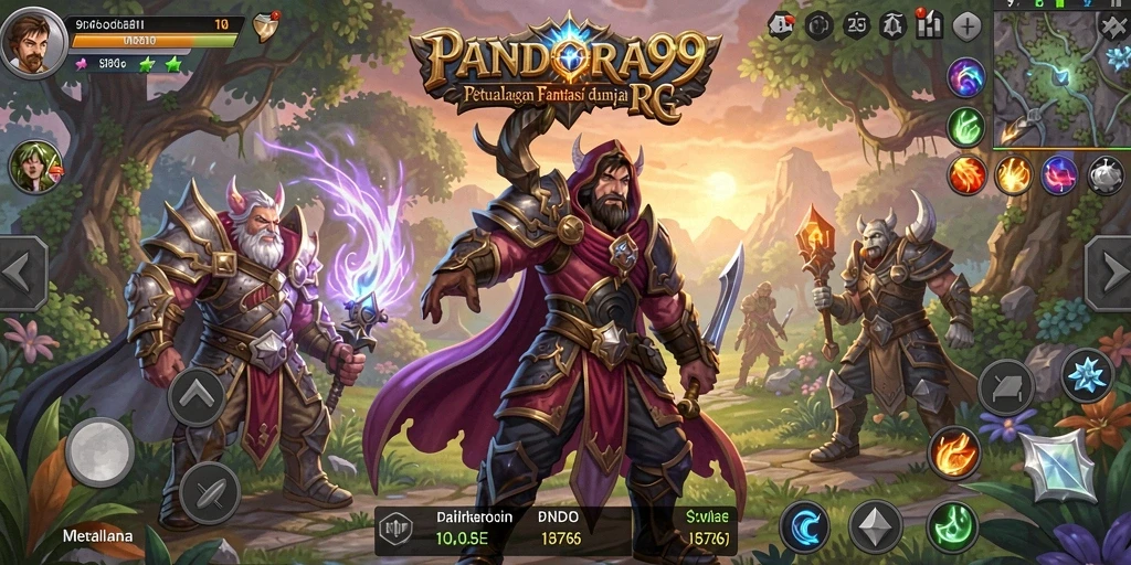 Gameplay menarik di PANDORA99 dalam suasana dunia fantasi.