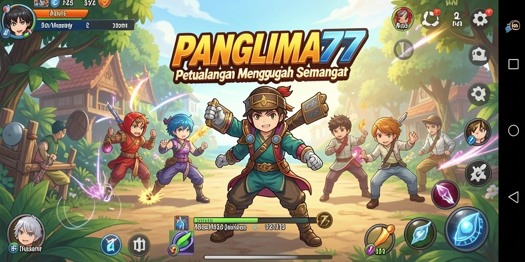 Tampilan aksi seru dalam gameplay <strong>PANGLIMA77</strong> yang memikat.