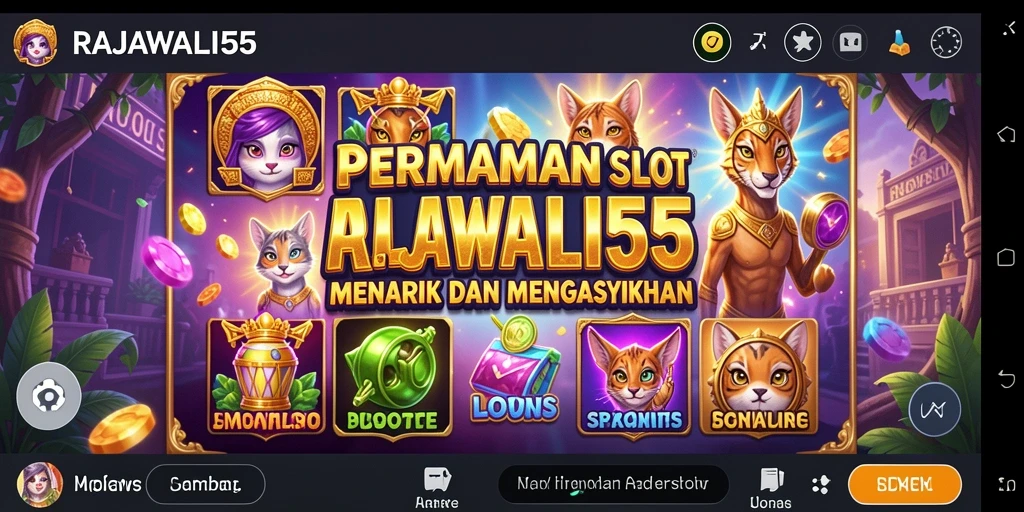 Screenshot gameplay RAJAWALI55 yang menampilkan keseruan permainan Slot.