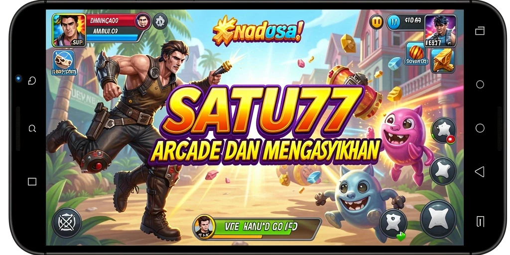 Screenshot gameplay SATU77 menunjukkan aksi seru dan tantangan Arcade.