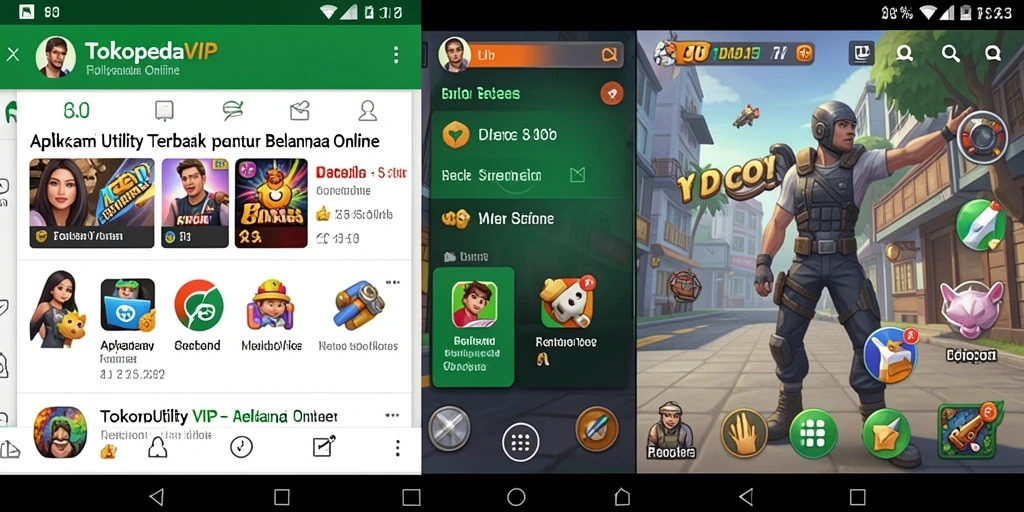 Screenshot utama TOKOPEDIAVIP menunjukkan kemudahan berbelanja online.